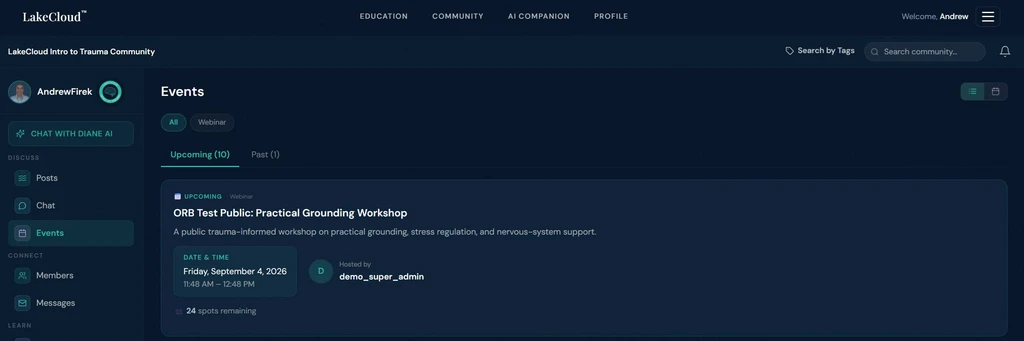 LakeCloud Community Events and an upcoming workshop